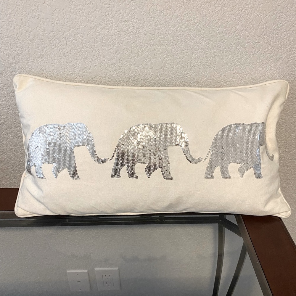 Elephant Accent Pillow
